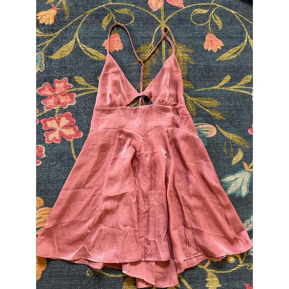 NWT Free People Good Catch Mini Slip Dress Size Medium